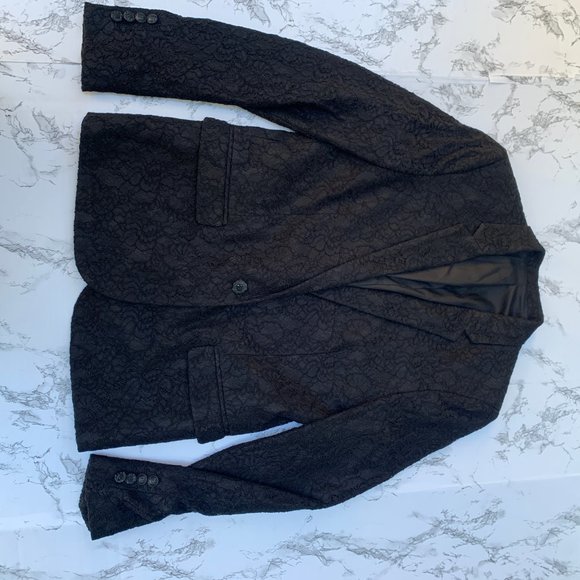 ❌SOLD❌The Kooples Black Lace Blazer Jacket Work - Picture 2 of 12